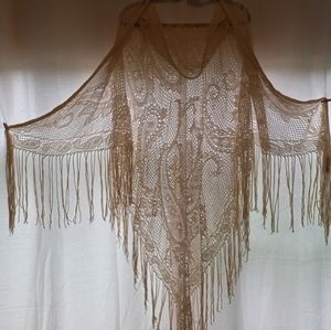 Vintage Fringed Shawl
